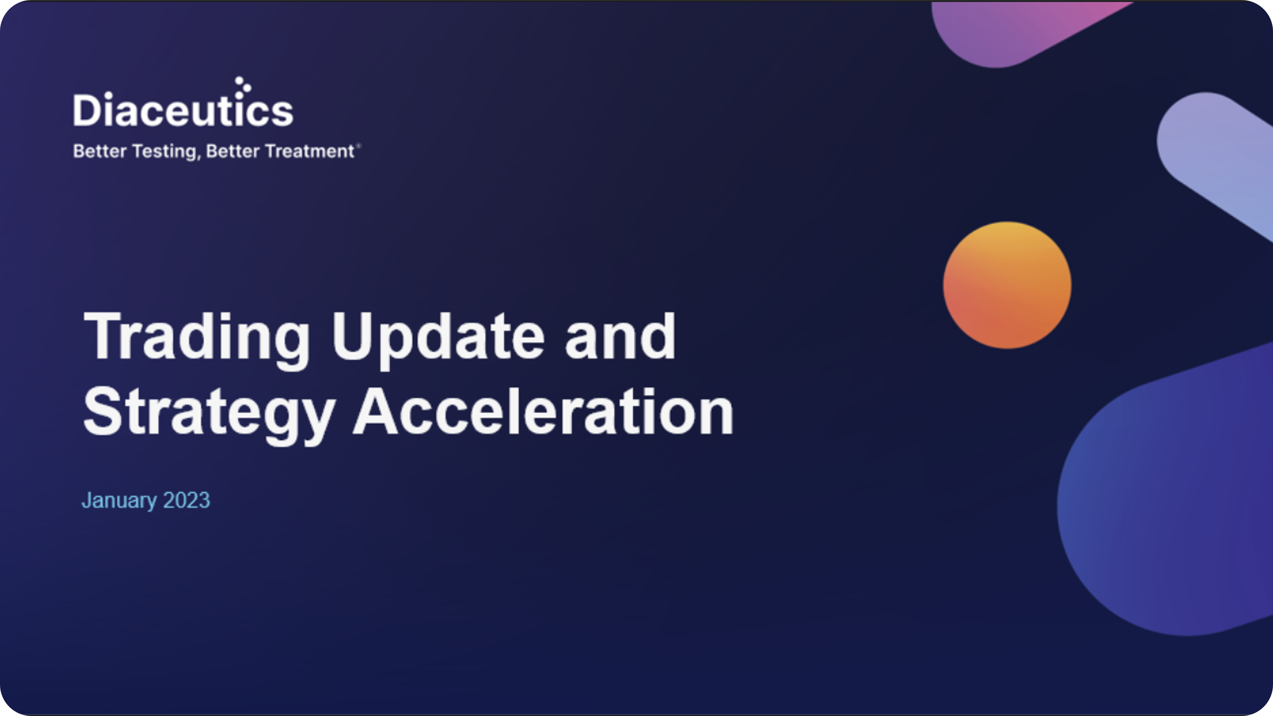 The Diaceutics 2022 Trading Update and Strategy Acceleration PowerPoint Presentation
